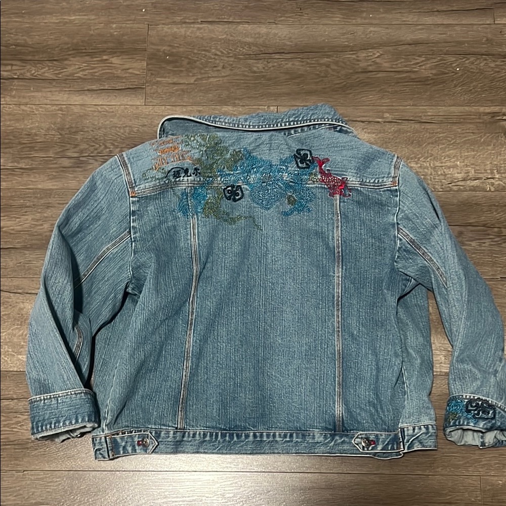 Chico’s Embroidered Denim Jacket
